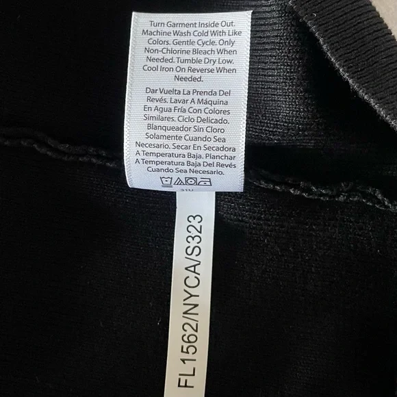 Free Assembly Ribbed Midi Sweater Dress Women’s XL Black White Trim Sleeveless - Picture 15 of 15